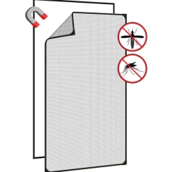 vidaXL Decoración-Mosquitera magnética para ventanas gris 80x140 cm