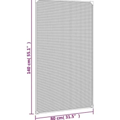 vidaXL Decoración-Mosquitera magnética para ventanas gris 80x140 cm