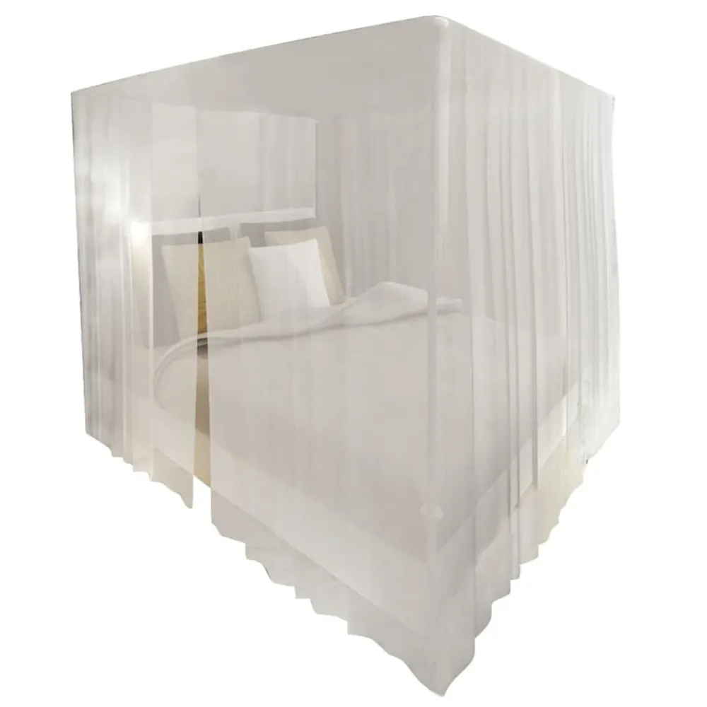 vidaXL Mosquitera para cama cuadrada 3 aberturas 2 unidades Best