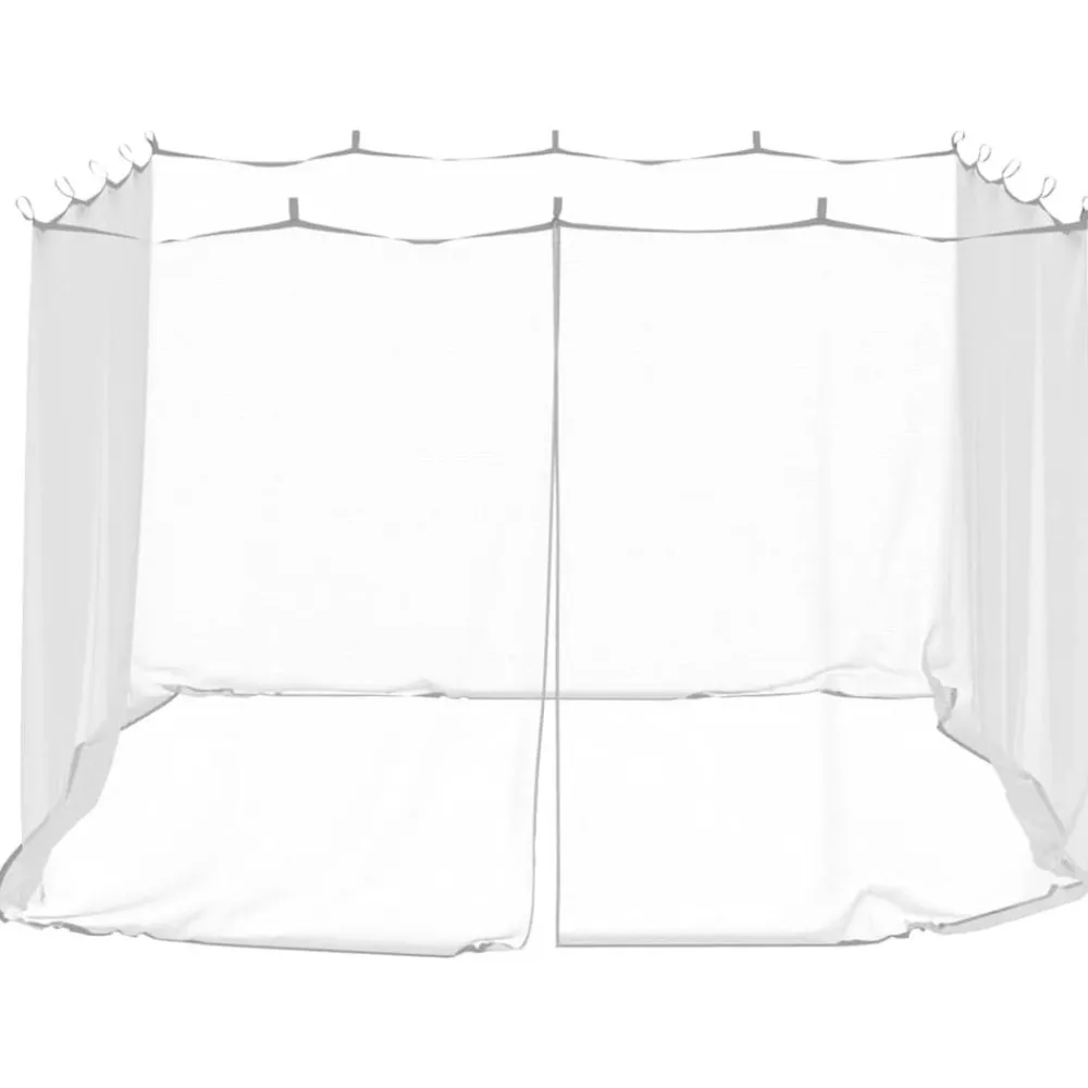 vidaXL Actividades Al Aire Libre-Mosquitera para exteriores, malla 220, blanca, 300 x 300 x 200 cm