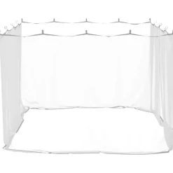 vidaXL Actividades Al Aire Libre-Mosquitera para exteriores, malla 220, blanca, 300 x 300 x 200 cm