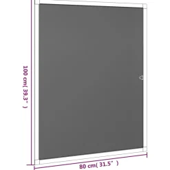 vidaXL Mosquitera para ventanas 80x100 cm Blanco New