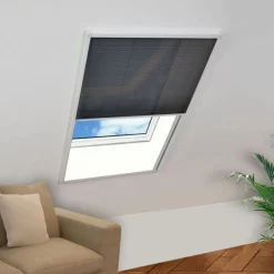 vidaXL Mosquitera plisada para ventanas aluminio 60x80cm Blanco