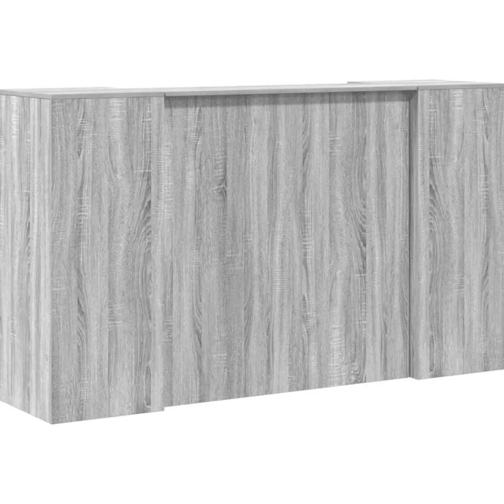 vidaXL Mostrador de recepción sonoma gris 180x50x103,5 cm Gris sonoma Discount