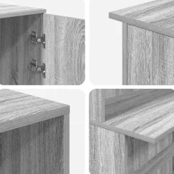 vidaXL Mostrador de recepción sonoma gris 180x50x103,5 cm Gris sonoma Discount