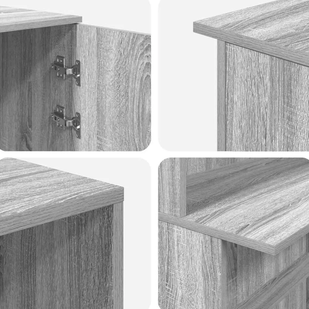 vidaXL Mostrador de recepción sonoma gris 180x50x103,5 cm Gris sonoma Discount
