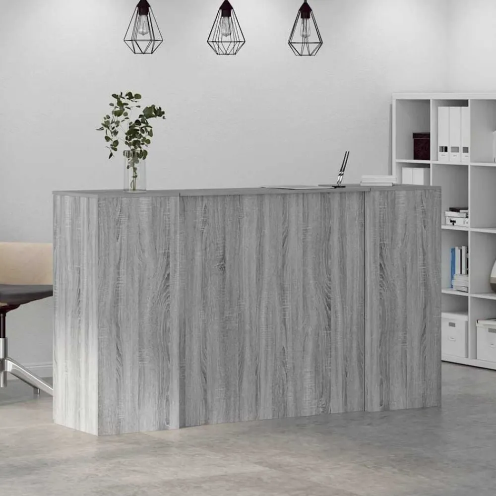 vidaXL Mostrador de recepción sonoma gris 180x50x103,5 cm Gris sonoma Discount