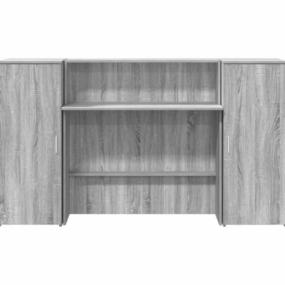 vidaXL Mostrador de recepción sonoma gris 180x50x103,5 cm Gris sonoma Discount