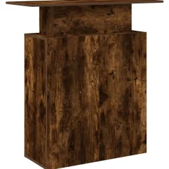vidaXL Mostrador de recepción 100x40x104 cm Roble ahumado Clearance