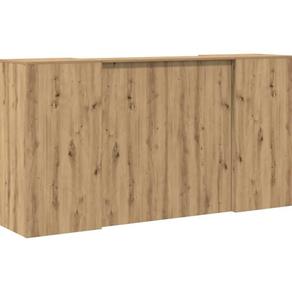 vidaXL Mostrador de recepción roble artisian 200x50x103,5 cm Roble artisan