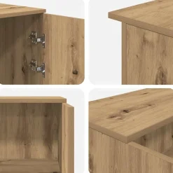 vidaXL Mostrador de recepción roble artisian 200x50x103,5 cm Roble artisan