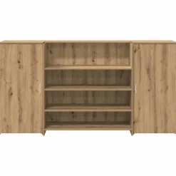 vidaXL Mostrador de recepción roble artisian 200x50x103,5 cm Roble artisan