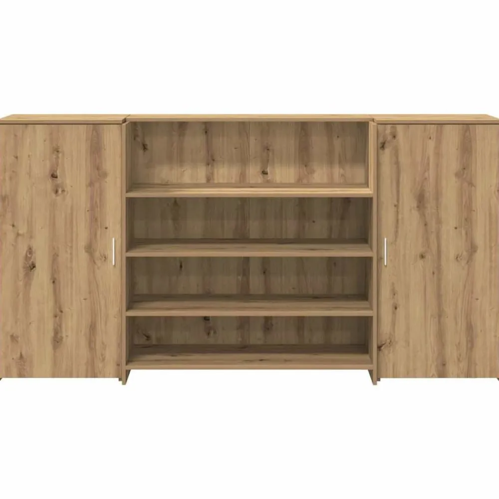 vidaXL Mostrador de recepción roble artisian 200x50x103,5 cm Roble artisan