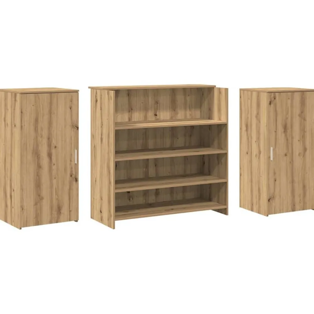 vidaXL Mostrador de recepción roble artisian 200x50x103,5 cm Roble artisan