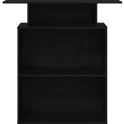 vidaXL Mostrador de recepción 100x40x104 cm Madera de ingeniería Negro Best