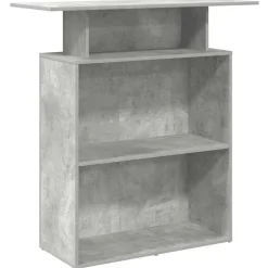 vidaXL Mobiliario De Oficina-Mostrador de recepción gris hormigón 100x40x104 cm