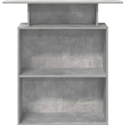 vidaXL Mobiliario De Oficina-Mostrador de recepción gris hormigón 100x40x104 cm