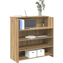 vidaXL Mobiliario De Oficina-Mostrador de recepción roble artisian 100x50x103,5 cm