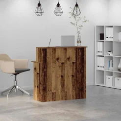 vidaXL Mobiliario De Oficina-Mostrador de recepción madera vieja 100x50x103,5 cm