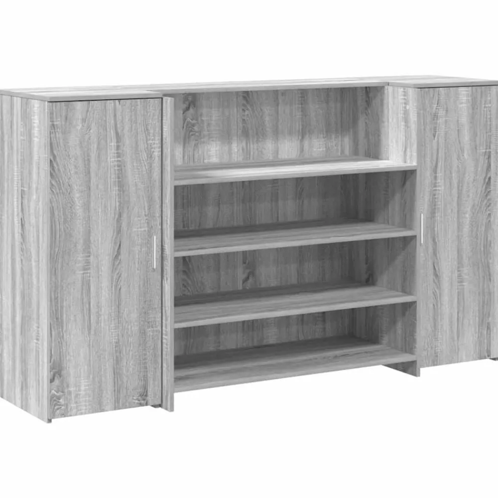 vidaXL Mostrador de recepción sonoma gris 180x50x103,5 cm Gris sonoma Online