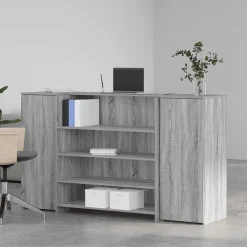 vidaXL Mostrador de recepción sonoma gris 180x50x103,5 cm Gris sonoma Online