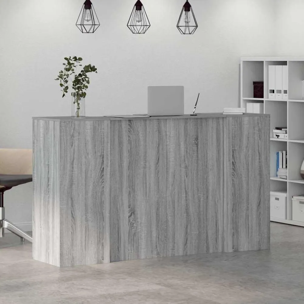 vidaXL Mostrador de recepción sonoma gris 180x50x103,5 cm Gris sonoma Online