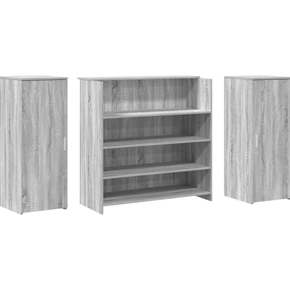 vidaXL Mostrador de recepción sonoma gris 180x50x103,5 cm Gris sonoma Online