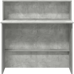 vidaXL Mostrador de recepción gris hormigón 100x50x103,5 cm Gris hormig&oacute;n Outlet