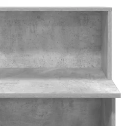 vidaXL Mostrador de recepción gris hormigón 100x50x103,5 cm Gris hormig&oacute;n Outlet
