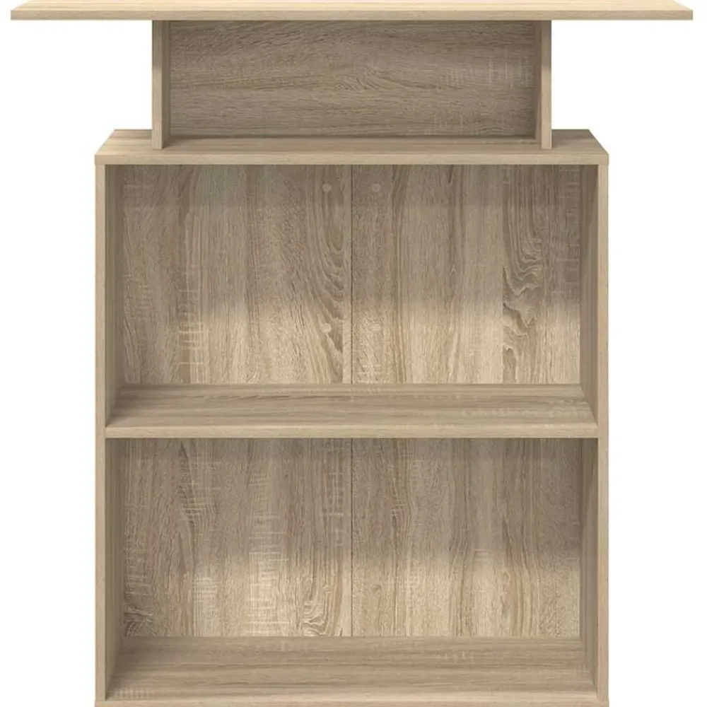 vidaXL Mostrador de recepción 100x40x104 cm Madera de ingeniería Roble Sonoma Discount