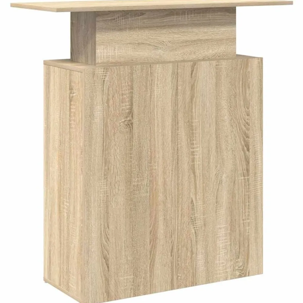vidaXL Mostrador de recepción 100x40x104 cm Madera de ingeniería Roble Sonoma Discount