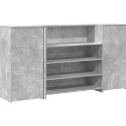 vidaXL Mostrador de recepción gris hormigón 200x50x103,5 cm Gris hormigón Online