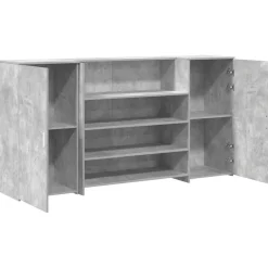vidaXL Mostrador de recepción gris hormigón 200x50x103,5 cm Gris hormig&oacute;n Online