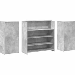 vidaXL Mostrador de recepción gris hormigón 200x50x103,5 cm Gris hormig&oacute;n Online