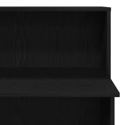 vidaXL Mostrador de recepción 100x50x103,5 cm madera ingeniería Negro Best