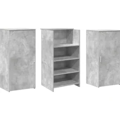 vidaXL Mobiliario De Oficina-Mostrador de recepción gris hormigón 155x50x103,5 cm