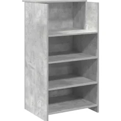 vidaXL Mobiliario De Oficina-Mostrador de recepción gris hormigón 155x50x103,5 cm