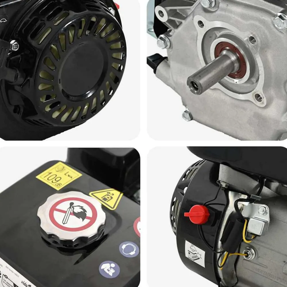 vidaXL Motor de gasolina negro de 6,5 HP y 4,8 kW Discount