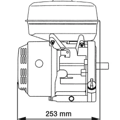 vidaXL Motor de gasolina negro de 6,5 HP y 4,8 kW Discount