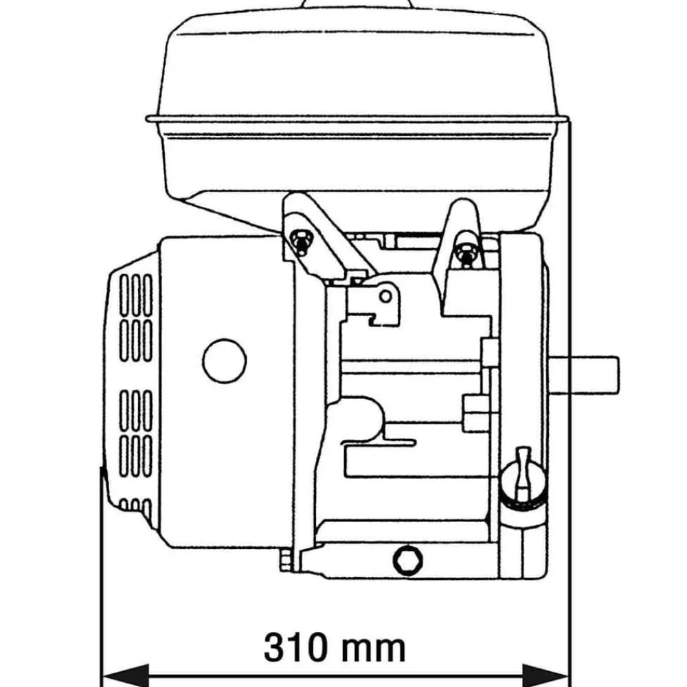 vidaXL Motor de gasolina 15 HP 11 kW negro Discount