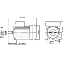 vidaXL Motor eléctrico monofásico aluminio 2,2kW/3HP 2 polos 2800 RPM Outlet