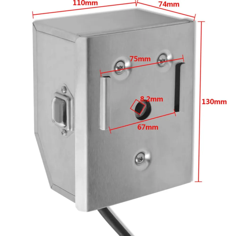 vidaXL Motor profesional para espetón de asado/barbacoa acero inox. 4 W