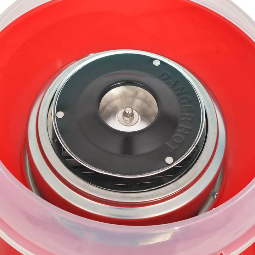 vidaXL Máquina de algodón de azúcar 480 W roja Rojo New