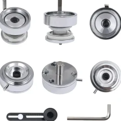 vidaXL Máquina de hacer insignias con 500 piezas de chapas 58 mm Online