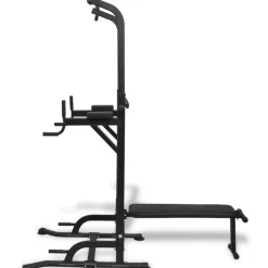 vidaXL Máquina de musculación Power Tower con banco de abdominales