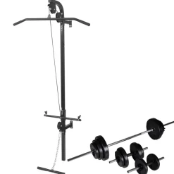 vidaXL Máquina musculación Power Tower con pesas y mancuernas 30,5 kg Best