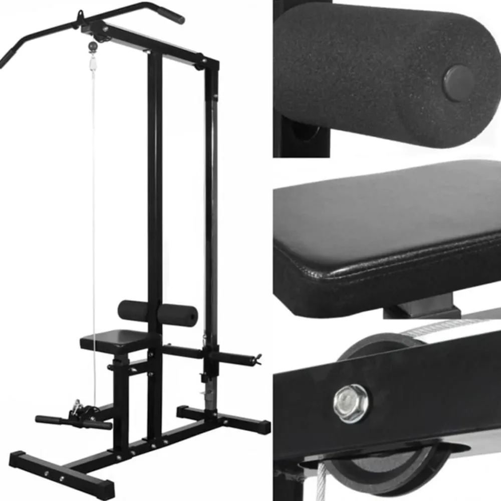 vidaXL Máquina musculación Power Tower con pesas y mancuernas 60,5 kg Sale