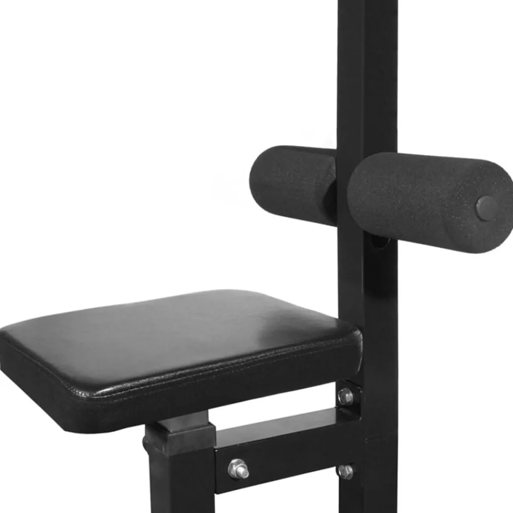 vidaXL Máquina musculación Power Tower con pesas y mancuernas 60,5 kg Sale