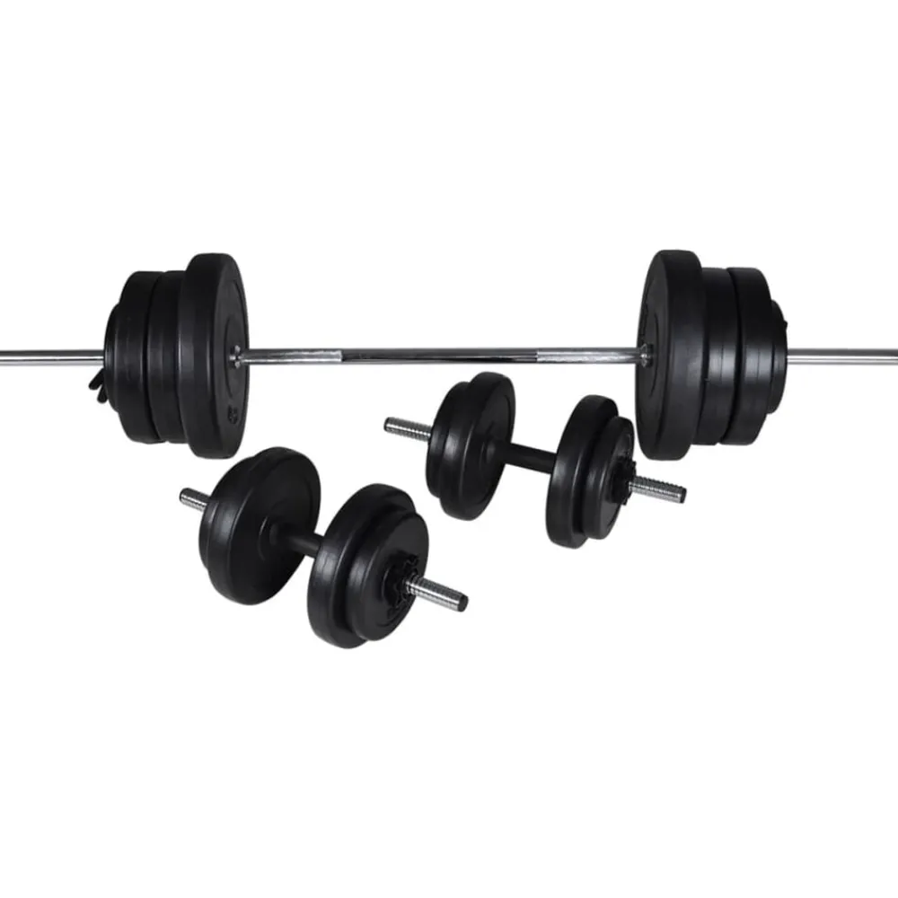 vidaXL Máquina musculación Power Tower con pesas y mancuernas 60,5 kg Sale