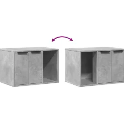 vidaXL Mueble arenero para gatos madera gris hormigón 60x40x40 cm Gris hormigón New